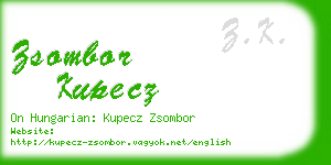 zsombor kupecz business card